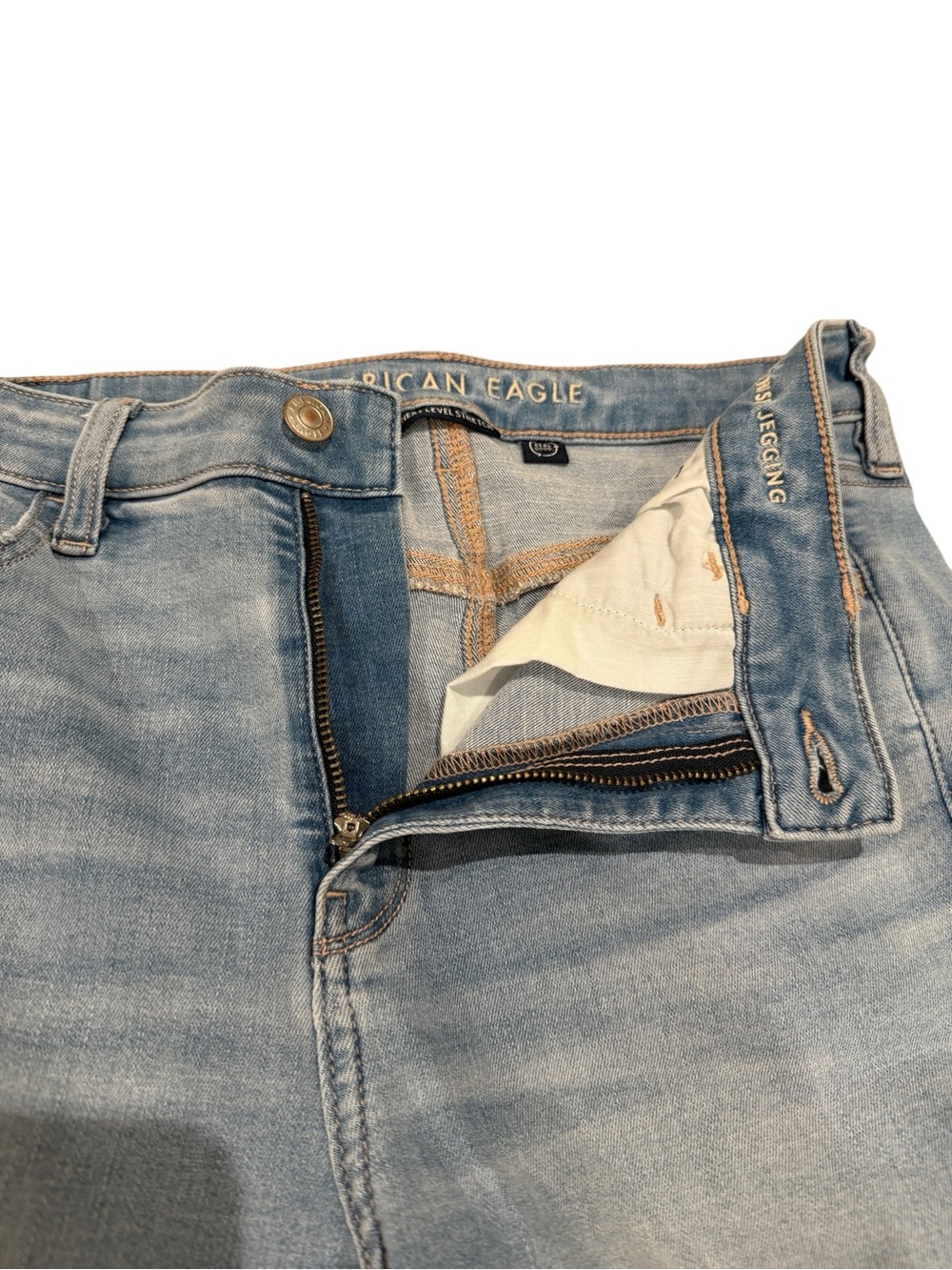 American Eagle Outfitters High Rise Skinny Jeans - Light Wash - Picture 10 of 13